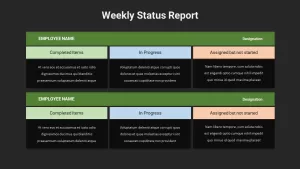 Weekly Status Report template