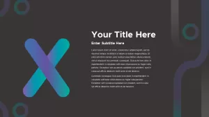 X alphabet presentation template dark