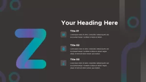 Z alphabet presentation template dark