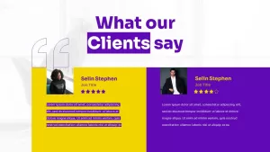 client testimonial pitch deck template