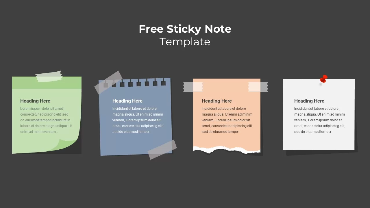 Free Sticky Notes PowerPoint Template