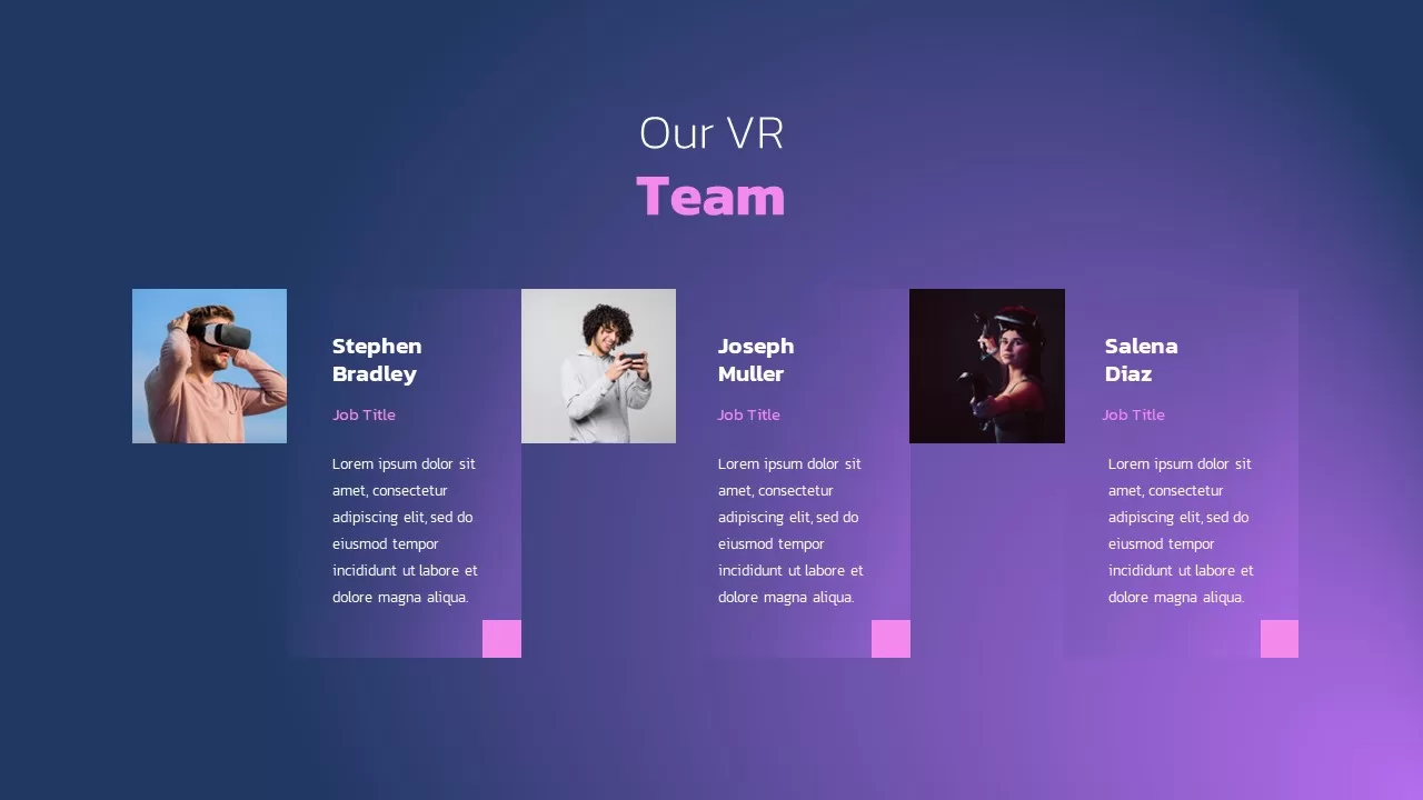 our team virtual reality presentation template