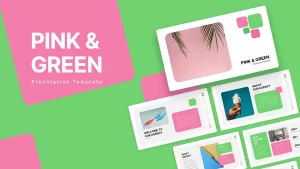 Pink And Green Presentation Template