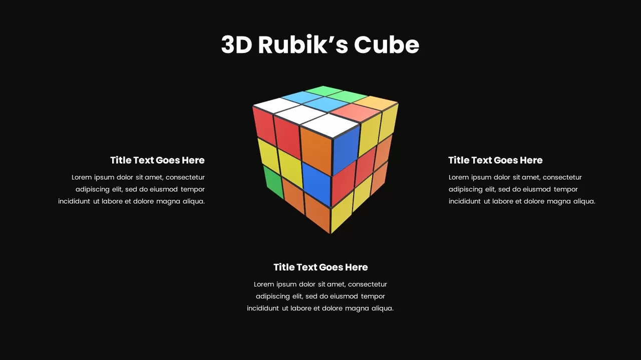 rubik&#039;s cube templaterubiks cube layout, 3d rubiks cube ppt, 3d rubiks cube powerpoint, 3d rubiks cube slide, 3d rubiks cube template