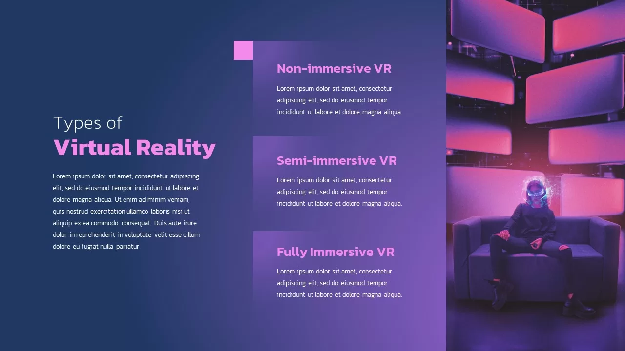 types of virtual reality presentation template