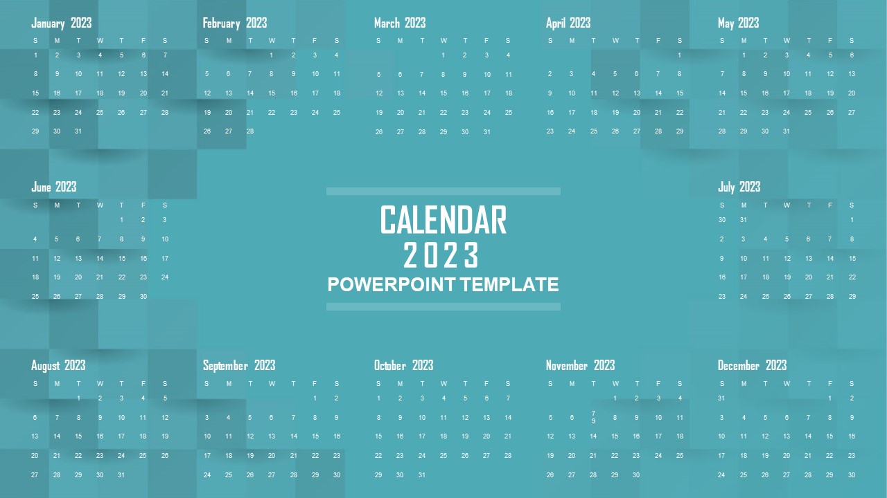 2023 Calendar PowerPoint Template