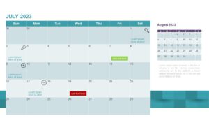 2023 july Calendar PowerPoint Template