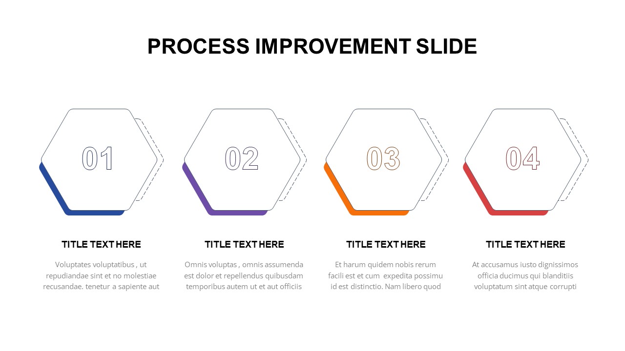4 Step Process Improvement PowerPoint Template SlideBazaar