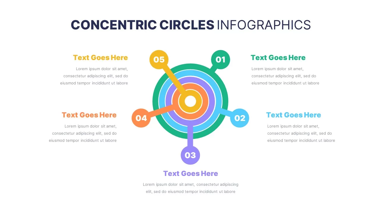 5 Layer Concentric Circles Infographic