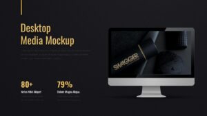 Black and Gold Mockup PowerPoint Presentation Template