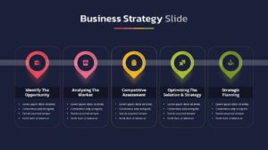 Business Strategy PowerPoint Template Dark