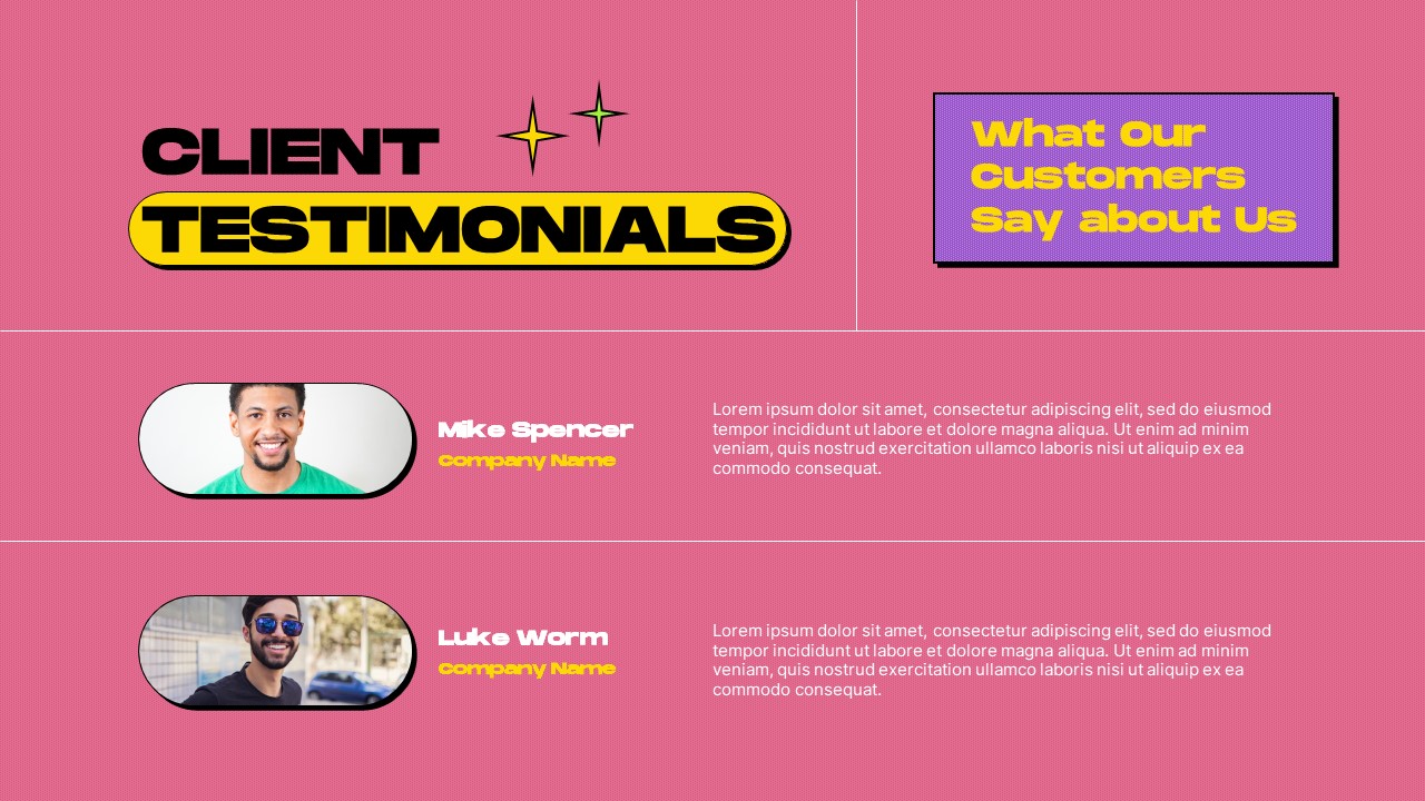 Client Testimonial Presentation Template