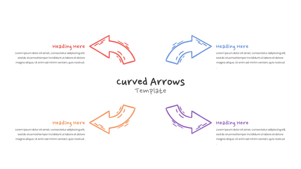 Curved Arrow Infographic PowerPoint Template
