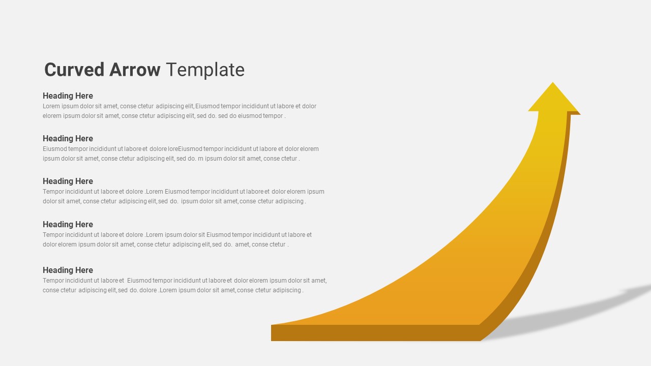 Curved Arrow PowerPoint Template