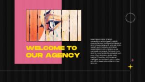 Dark Background Creative Agency Presentation Template2