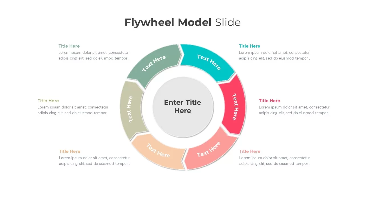 Flywheel Model Slide Template 6 step