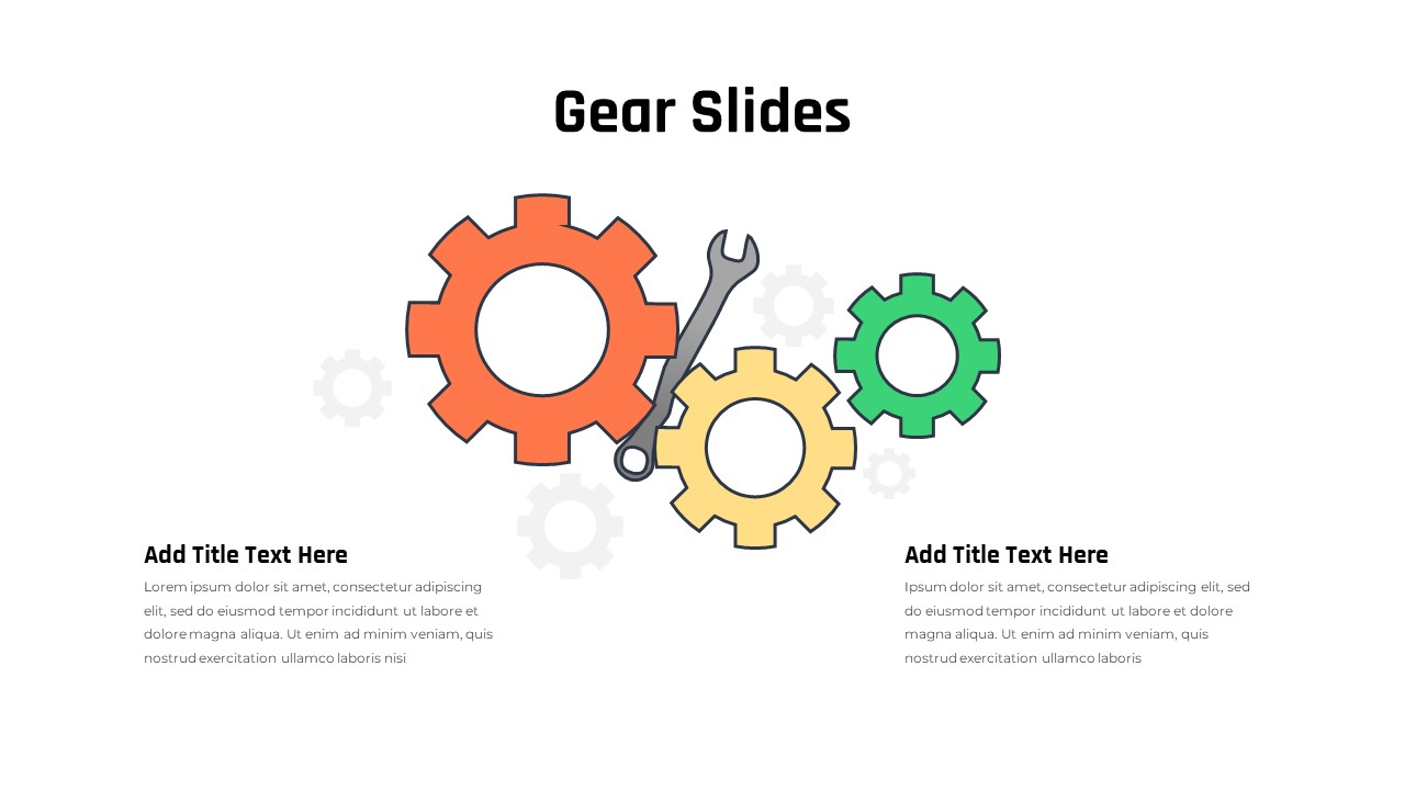 Gear Slides Template For PowerPoint