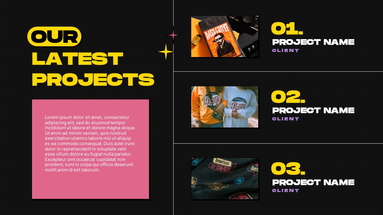 Latest Projects Presentation Template