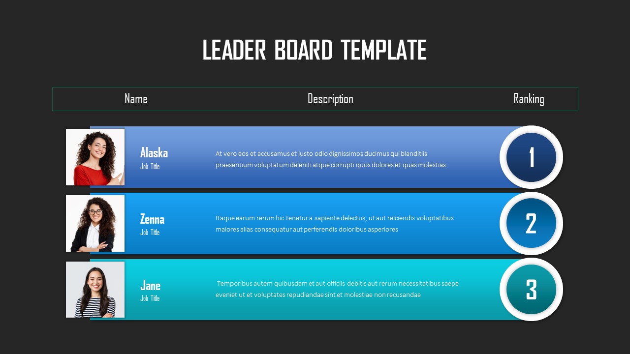 Leaderboard Slide Template for PowerPoint & Google Slides