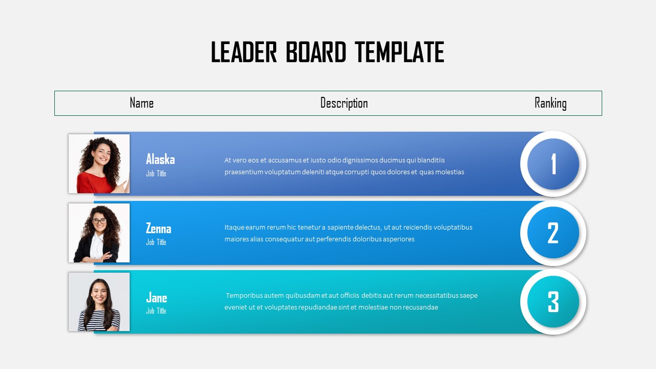 Leaderboard PowerPoint and Google Slides Template - PPT Slides