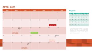 May april Calendar PowerPoint Template