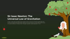 Newtons Apple Theory PowerPoint Template Dark