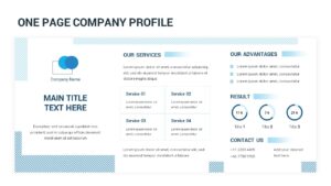 One Page Company Profile PowerPoint Template