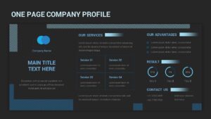 One Page Company Profile PowerPoint Template