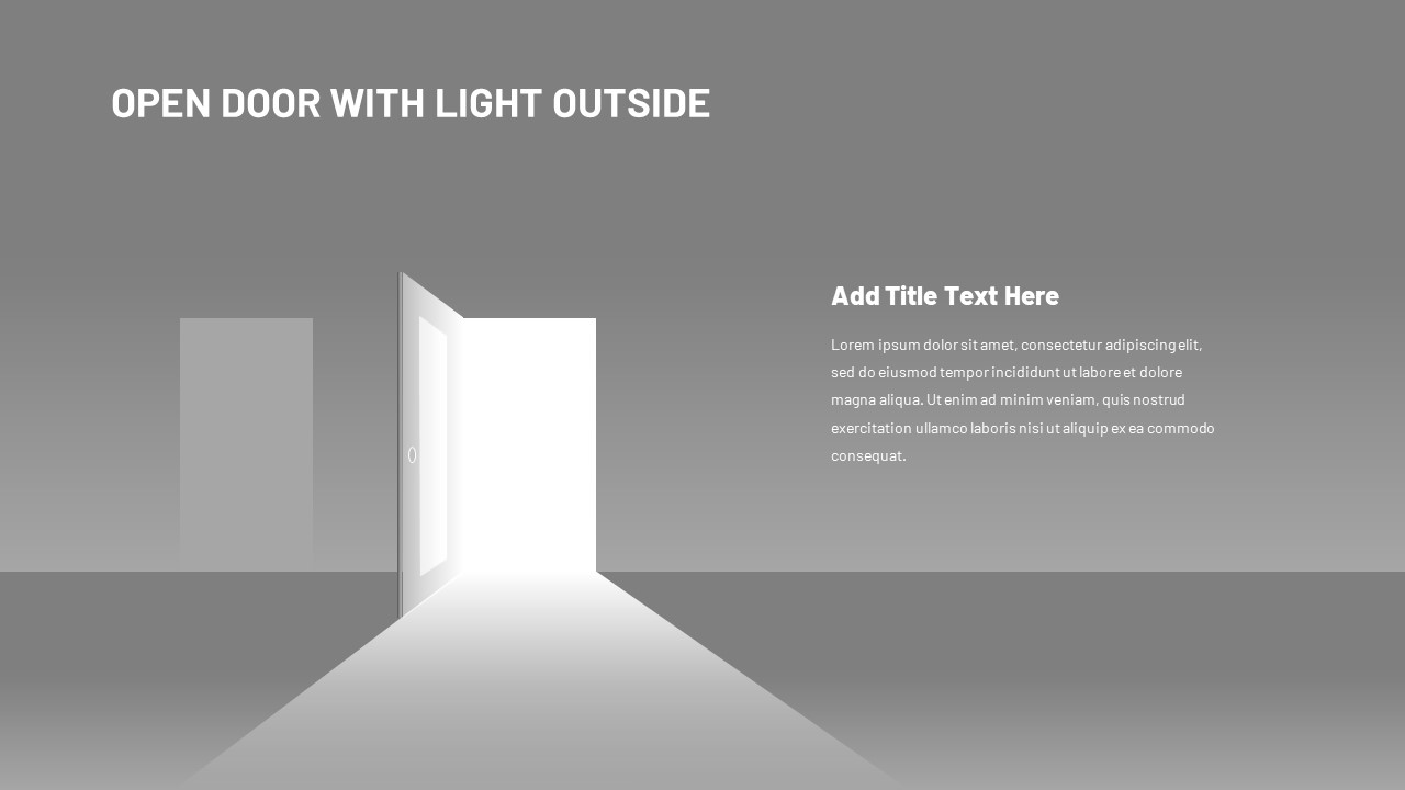 Open Door With Light Outside Template