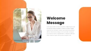 Orange theme business presentation template3