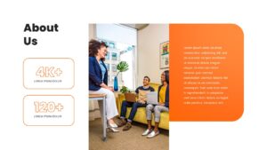 Orange theme business presentation template4