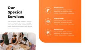 Orange theme business presentation template7