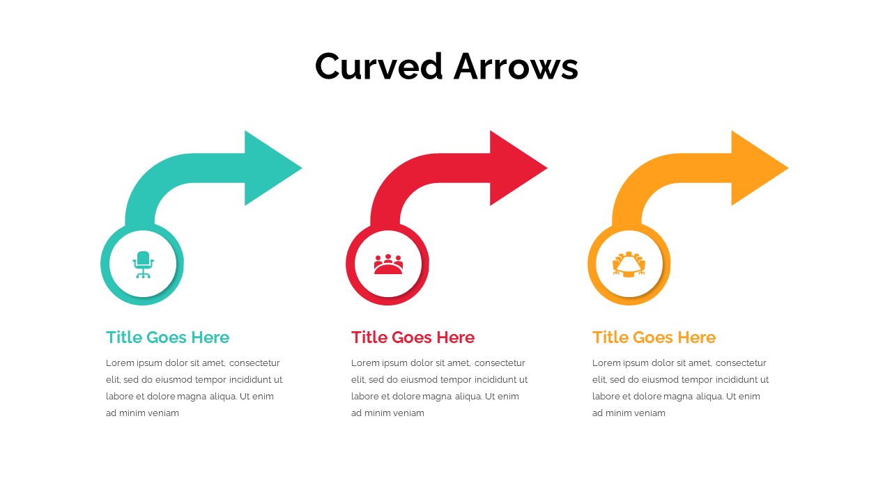PPT Curved Arrow Template