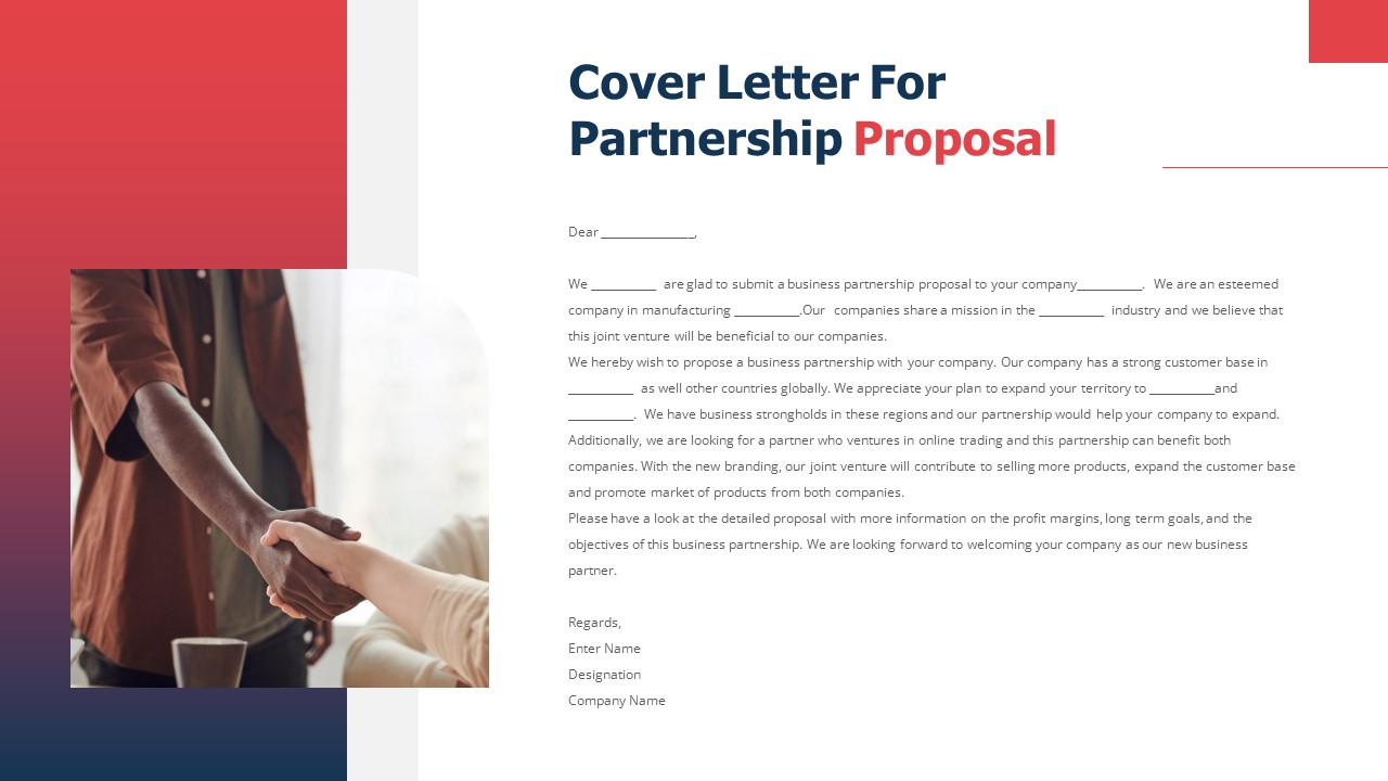 Partnership Proposal Presentation Template Partnership Proposal Presentation Template