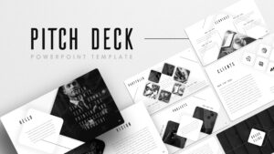 Black and White Pitch Deck Template for PowerPoint and Keynote