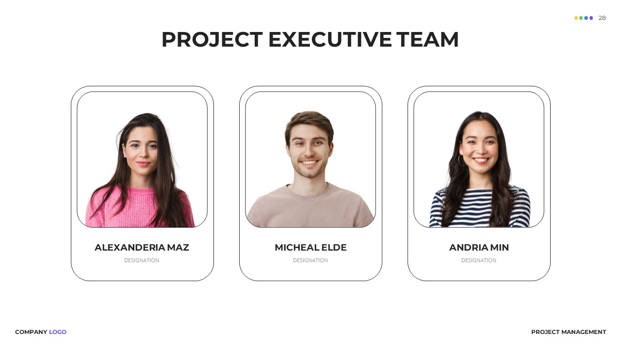 Project Executive Team Presentation Template