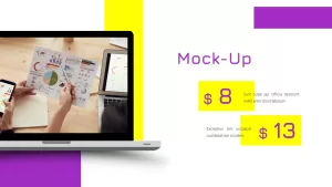 Purple And Yellow Business Mockup template