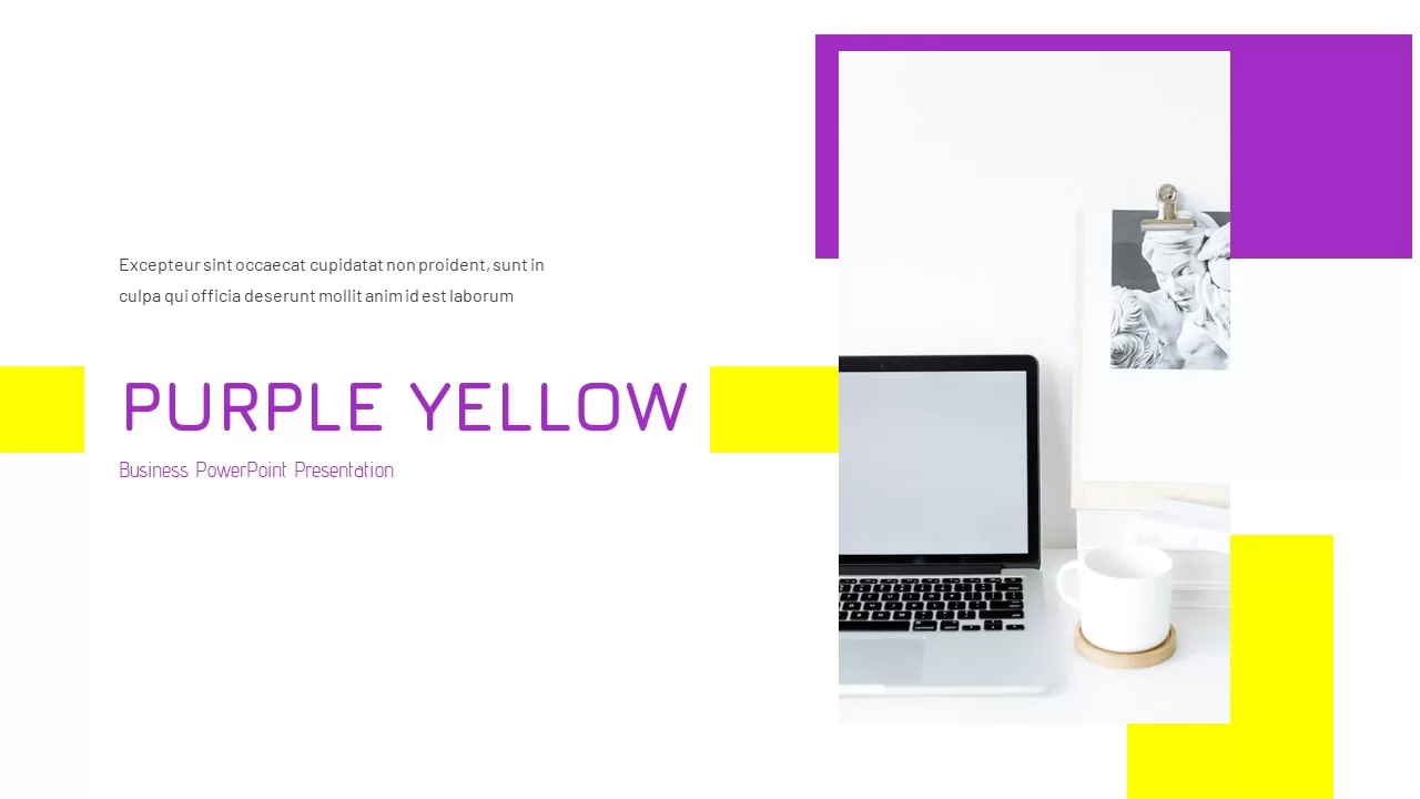 Purple And Yellow Business Presentation