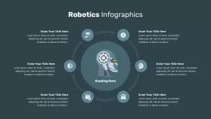 Robotics Infographics Template Dark