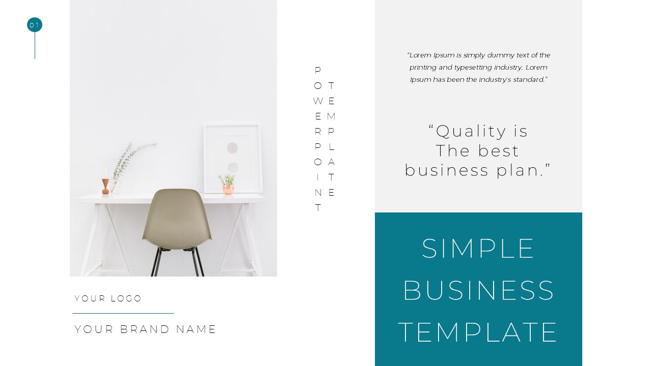 Simple Business Deck Templates for PowerPoint Presentation