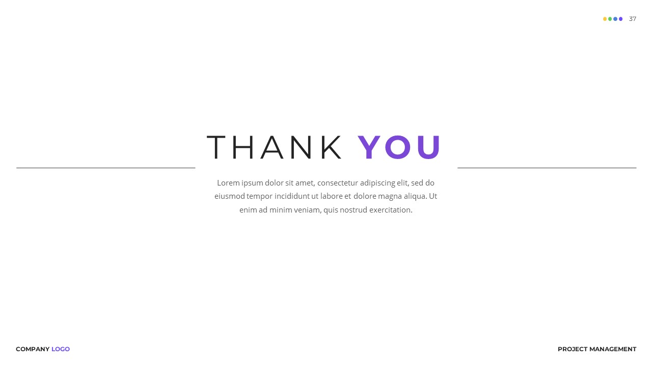 White Background Thank You Slide