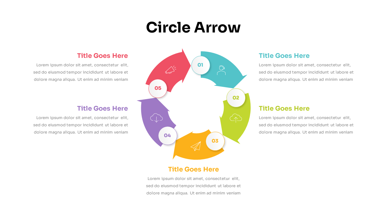 circle arrow powerpoint template
