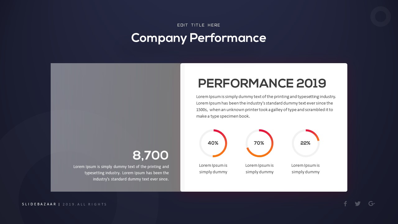 free business powerpoint templates company performance