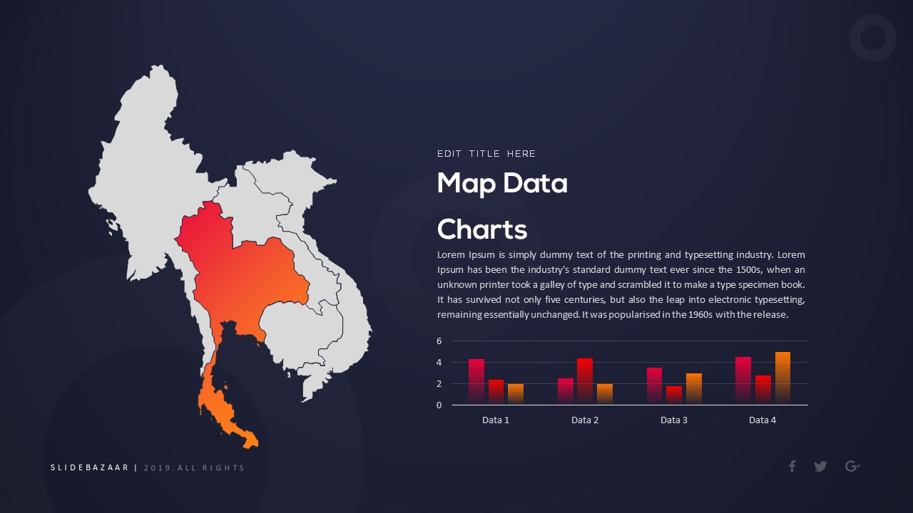 free business powerpoint templates map data charts