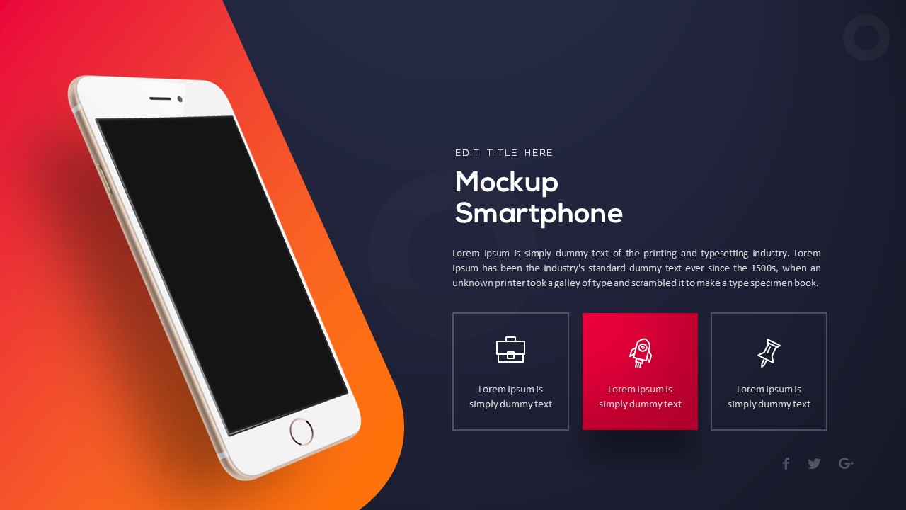 free business powerpoint templates mockup smarphone