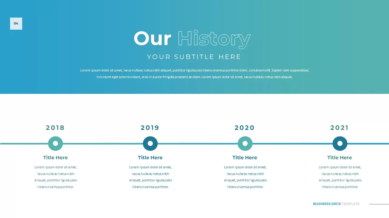 our history timeline business deck template