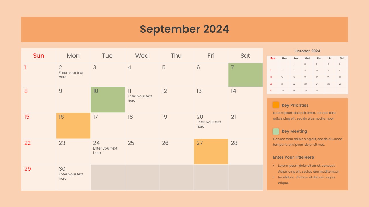 2024 PowerPoint Calendar Template