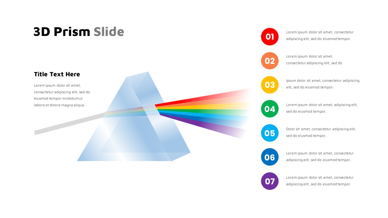 3D Prism PowerPoint Slide