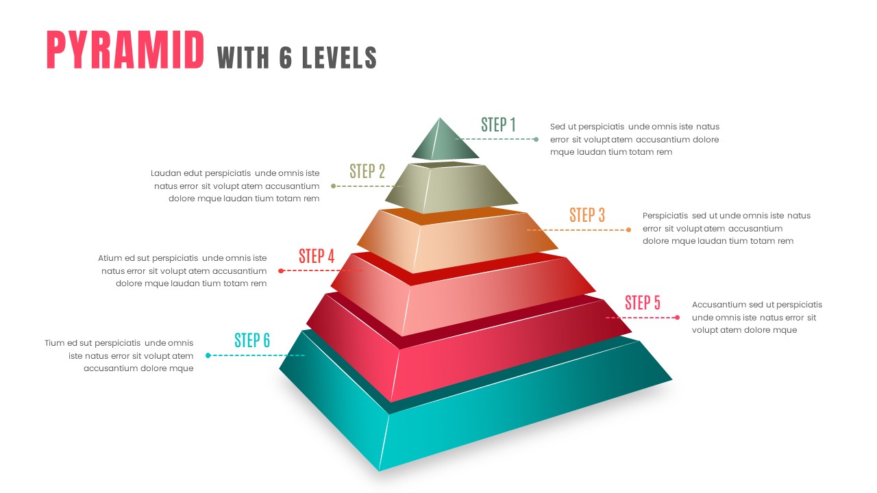 6 Level Pyramid Slide Template