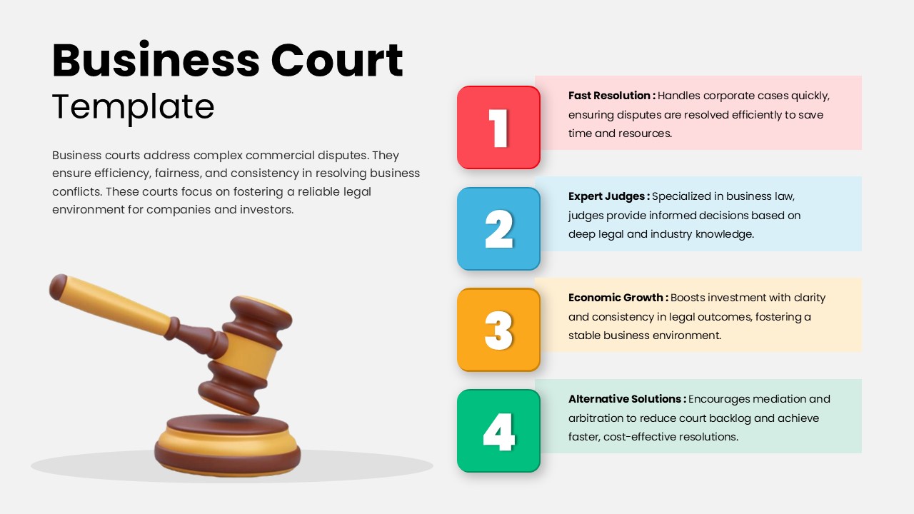 Business Court Template For PowerPoint slide